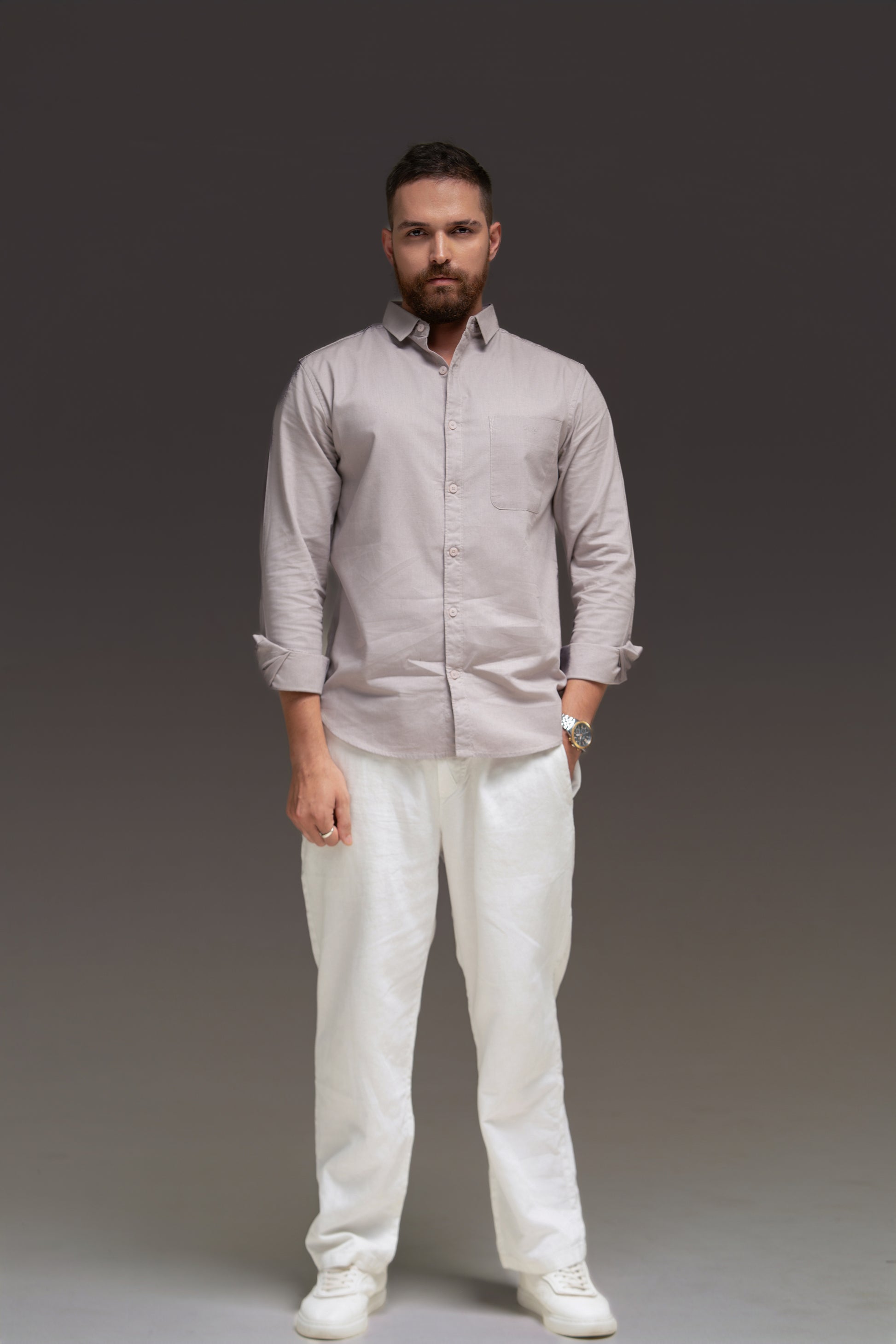 Light Fawn Linen Cotton