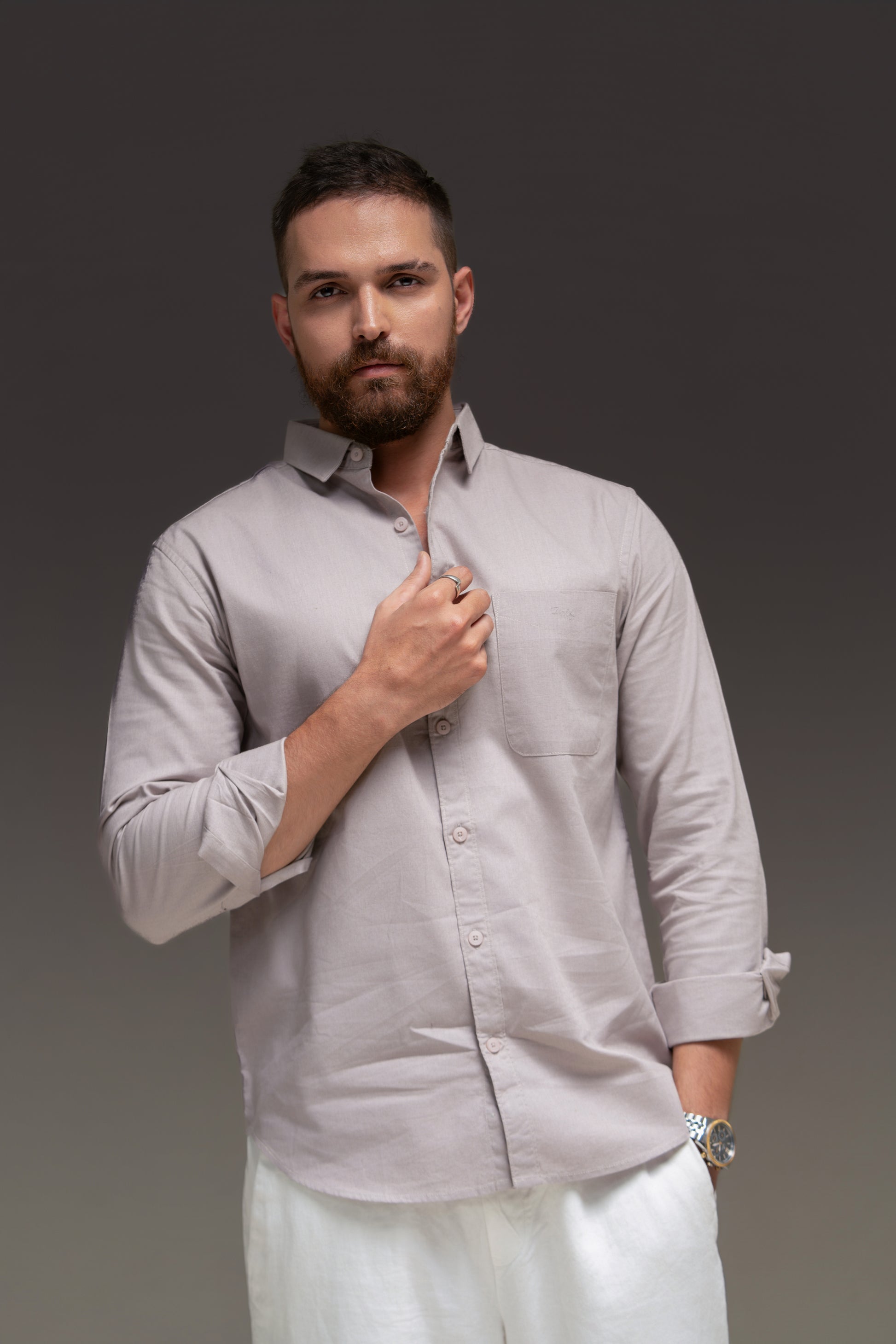 Light Fawn Linen Cotton