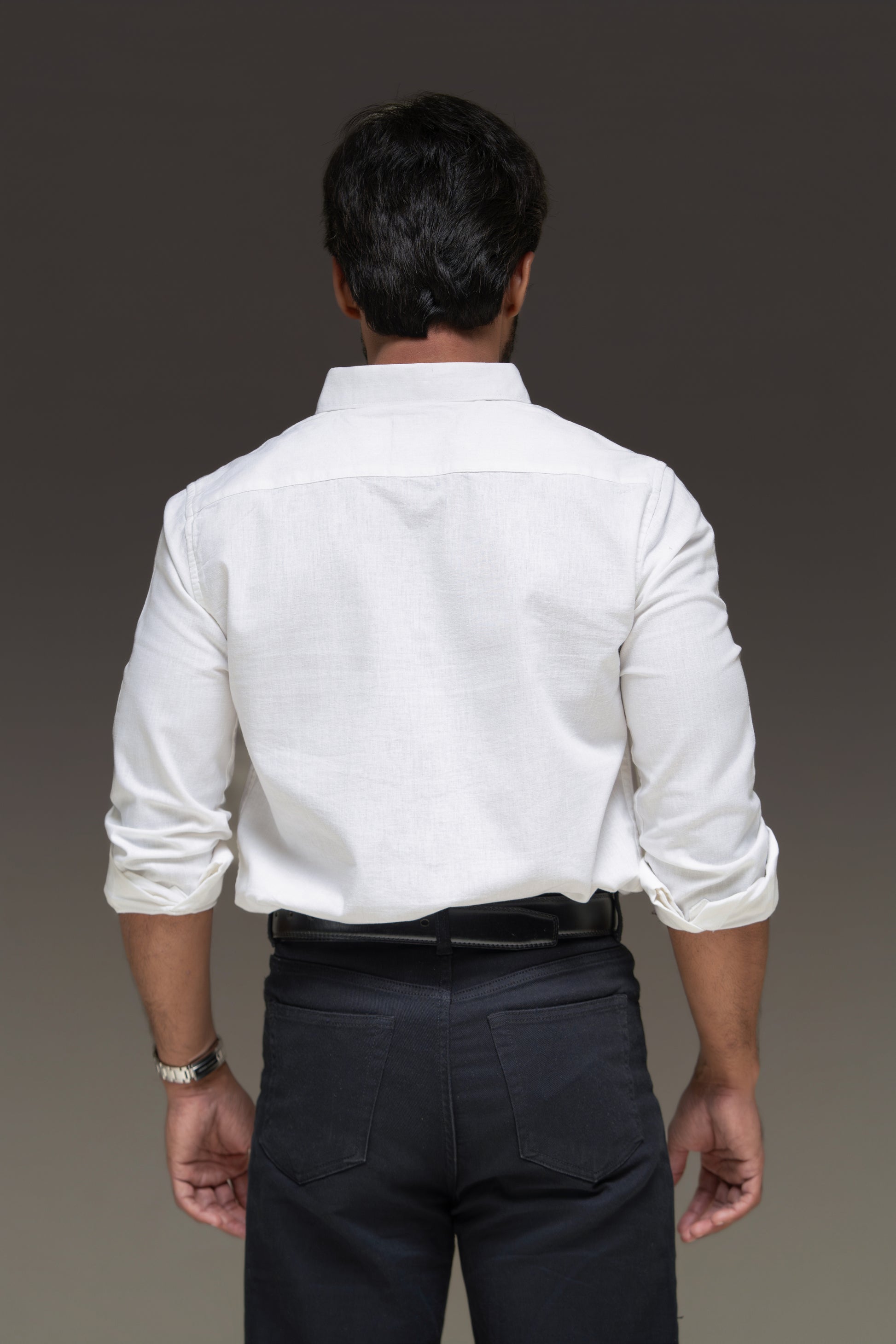 White Linen Cotton Plain