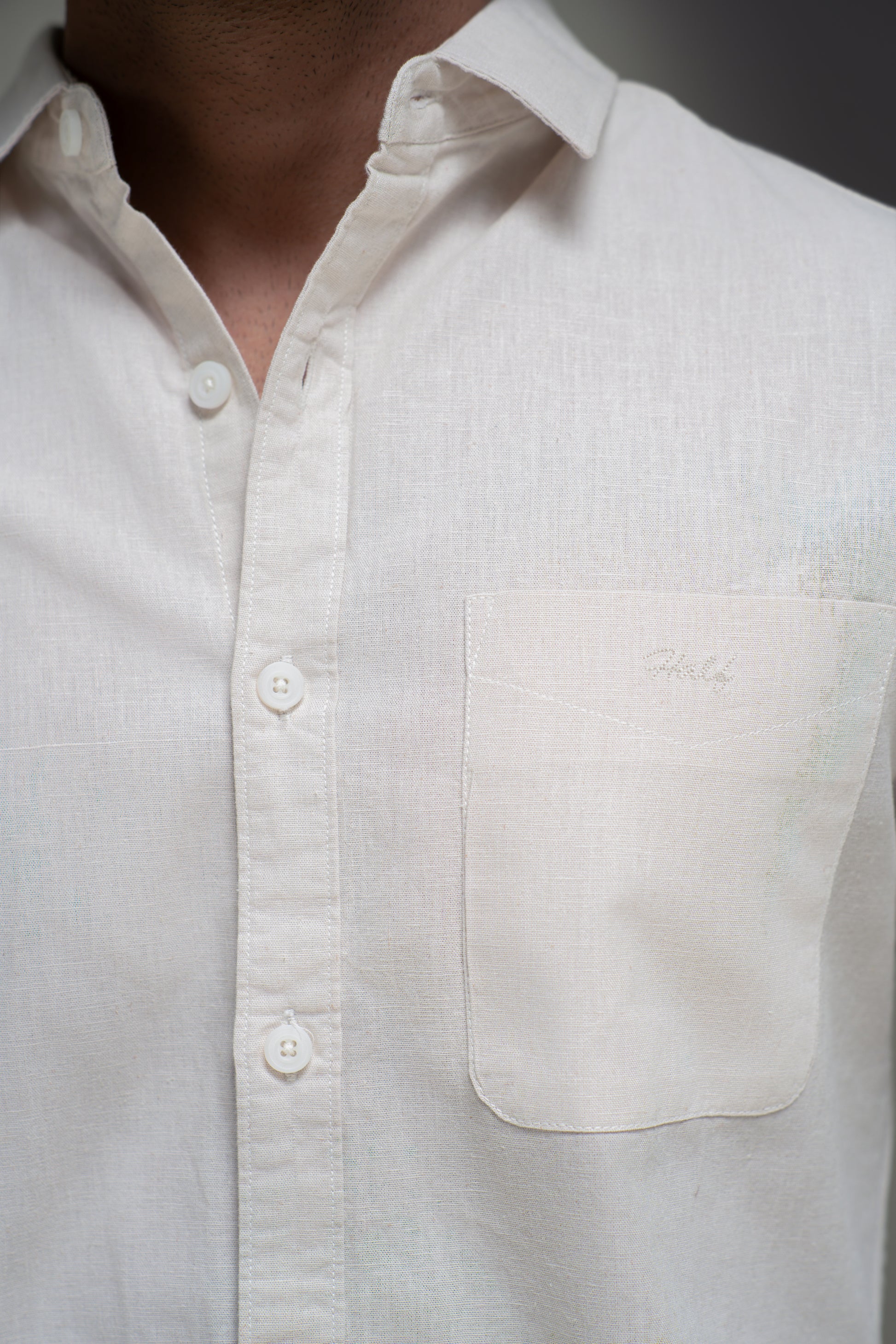 Cream Linen Cotton